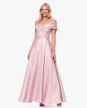 XSCAPE Women's Off-The-Shoulder Ball Gown - Macy's